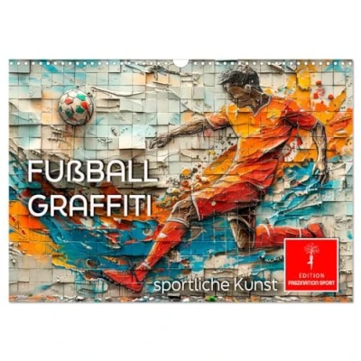 Abbildung von Fußball Graffiti sportliche Kunst (Wandkalender 2025 DIN A3 quer), CALVENDO Monatskalender