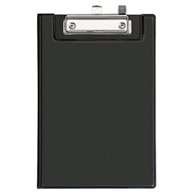 Abbildung von VELOFLEX 4805180 Clipboard mit Durchschreibschutz, DIN A5, Deckel, PVC, Klemmbrett, Schreibplatte, schwarz
