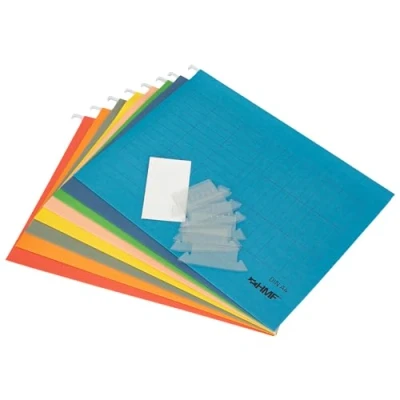 Abbildung von HMF Aktenordner Hängeregister 250460, 8er Set Mappen für Dokumente, DIN A4, Bunt