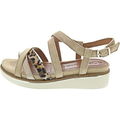 Abbildung von Tamaris Plateausandalette, Damen, Größe: 42, Tan Schuhe