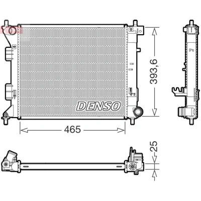 Abbildung von Kühler, Motorkühlung DENSO DRM43016