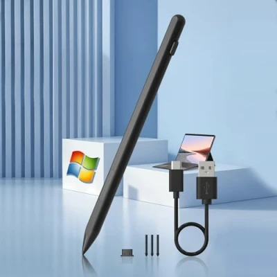 Abbildung von Microsoft Surface Pen Stift für Pro 11/10/9/8/X/7/6/5/4, Go/Laptop/Studio/Book, mit Palm Rejection und wiederaufladbar, 4096 Druckempfindlichkeit magnetischer Anziehung