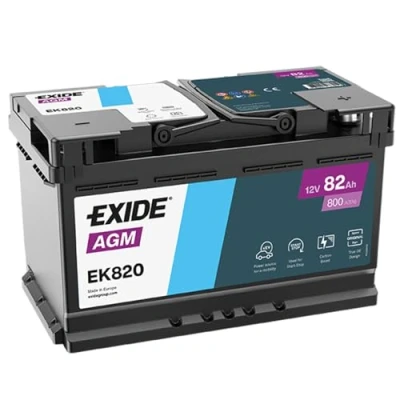 Abbildung von EXIDE EK820 Batterie 12V 82Ah 800A B13 MERCEDES BENZ: B Klasse, GLA, C Klasse T modell, BMW: 2 Gran Tourer, 1 Coupe, KIA: Optima / K5 Limousine