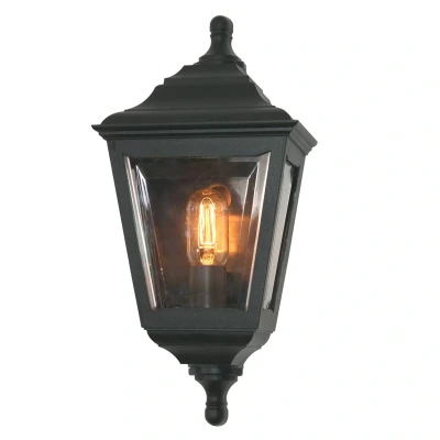 Abbildung von Elstead Lighting Kerry FLUSH Deckenleuchte 1xE27 Polymer, Polycarbonat schwarz H:44cm Ø:20,5cm IP44