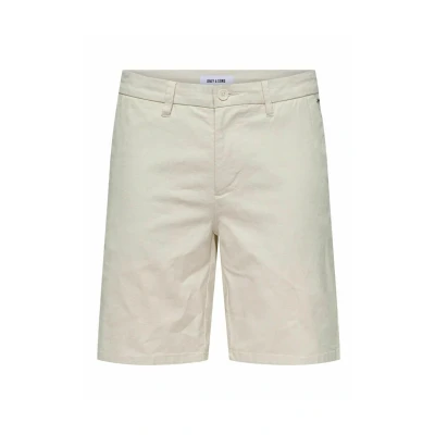Abbildung von ONLY &amp; SONS Herren ONSMARK 0011 Cotton Linen Shorts NOOS Chinoshorts, Silver Lining, XXL