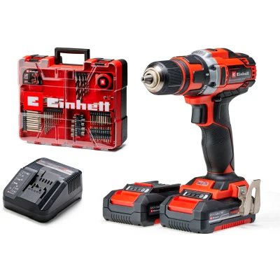 Abbildung von Einhell Akku Bohrschrauber &quot;TE CD 18/40 Li +69&quot;, (Set), mit 2 Akkus 18V/2,0 Ah, Ladegerät, Transportkoffer und Zubehör Set