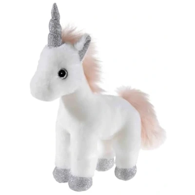 Abbildung von Pl&uuml;schtier EINHORN stehend mit Glitzer, 28cm