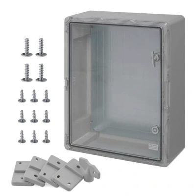 Abbildung von BOXEXPERT ABS Kunststoff Gehäuse, IP65, Wandschrank, Industriegehäuse, Leergehäuse, 500x400x175mm, grau, transparent, Gehäuse der Serie Fleet