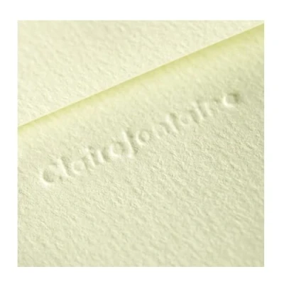 Abbildung von Clairefontaine 28401C Packung mit 20 Umschlägen Pollen, selbstklebend, 9x14 cm, 120g Premium Papier, ideal für Ihre Einladungen und Korrespondenz, feine Körnung, Zitrone, 1 Pack