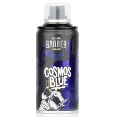 Abbildung von BARBER MARMARA Friseur Color Haarspray Cosmos Blue 150ml Haar Farb Spray zum Verkleiden &amp; Schminken für Karneval, Fasching, Halloween Motto Party Haarfarbe Auswaschbar Hair