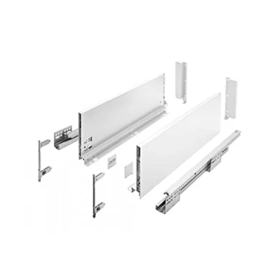 Abbildung von GTV Schubladensystem AXIS PRO I Schubkastengarnitur mit Vollauszug und integriete Dämpfung Weiss Belastbarkeit bis 40 kg Soft Close Den freien Zugang Breite: 500 mm Höhe: 168