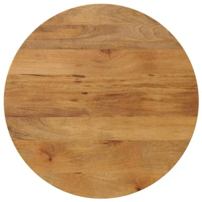 Abbildung von vidaXL Tischplatte, Holzplatte für Tisch Esstisch Couchtisch, Ersatztischplatte Rund, Massivholzplatte, Ø 80x2,5cm Raues Massives Mangoholz