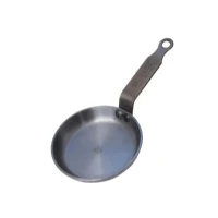 Abbildung von de Buyer Blinis Pfännchen MINERAL B aus Eisenstahl 12 cm 5612.12, Silber