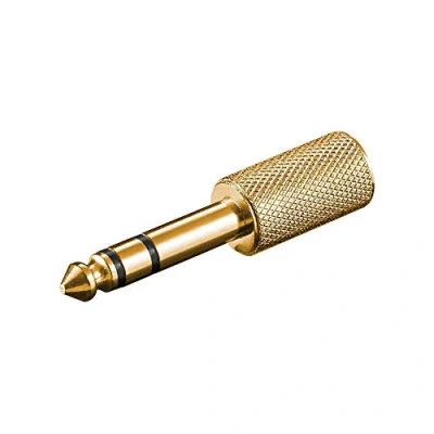 Abbildung von goobay Klinkenstecker Kopfhörer Adapter AUX Klinke 6,35 mm zu 3,5 gold (Bulk)
