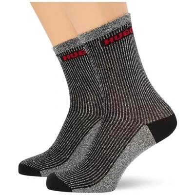 Abbildung von HUGO Freizeitsocken 2P QS RIB LUREX PA W (Packung, 2 Paar) mit glänzenden Fäden