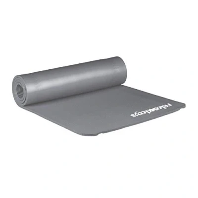 Abbildung von relaxdays Yogamatte 1 cm dick einfarbig, Grau
