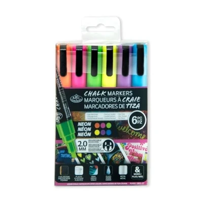Abbildung von Royal &amp; Langnickel 6 x 2 mm Neon Kreide Marker Set