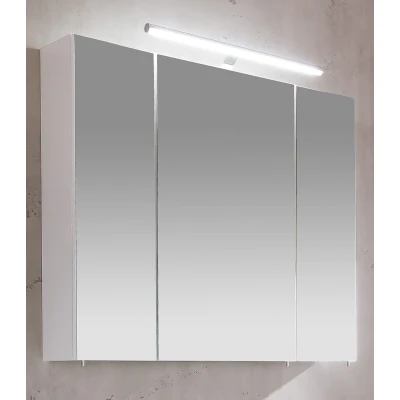 Abbildung von Schildmeyer Spiegelschrank &quot;Irene&quot;, Breite 80 cm, 3 türig, LED Beleuchtung, Schalter /Steckdosenbox