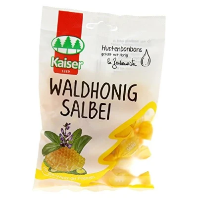 Abbildung von 8 Beutel Kaiser Waldhonig Salbei a 90g Bonbons Hustenbonbons einzeln gewickelt