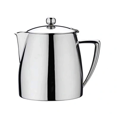 Abbildung von Café Stål Art Deco DT 017 Doppelwandige Teekanne aus hochwertigem 18/10 Edelstahl Hochglanzpolitur, 17oz