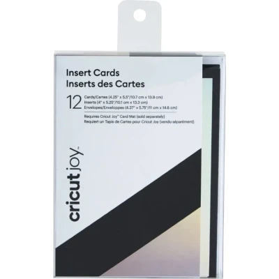 Abbildung von Cricut Joy Einlegekarten Schwarz Silber Holographisch 10,7x13,9cm 12St.