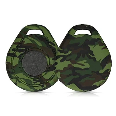 Abbildung von kwmobile Hülle kompatibel mit Harley Davidson Motorradschlüssel Motorroller Schlüssel Schutzhülle Camouflage Schwarz Hellgrün Dunkelgrün
