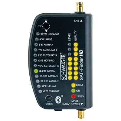 Abbildung von Schwaiger SF9003BT Digitaler SAT Finder HD mit Bluetooth® und eigener Kabel