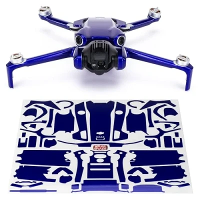Abbildung von WRAPGRADE Skin Kompatibel mit DJI Mini 4 Pro (Stratospher Blue)