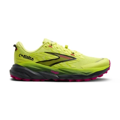 Abbildung von Brooks Cascadia 19 Laufschuh Trail, Damen, Größe: 38, Sunny lime black magenta Schuhe