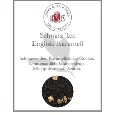 Abbildung von Lerbs &amp; Hagedorn, Schwarz Tee English Karamell 250g (Ca. 20 Liter) Karamellstücke
