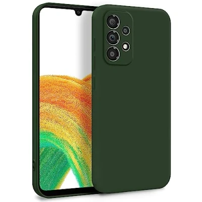 Abbildung von MyGadget Hülle für Samsung Galaxy A33 5G Zweilagige Handyhülle mit Kameraschutz Cover Innenfutter &amp; Silikon außen Olive Grün