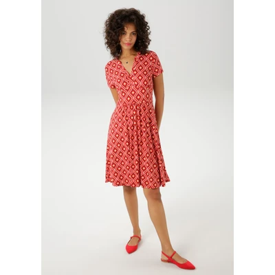 Abbildung von Aniston CASUAL Sommerkleid mit farbharmonischem Retro Druck NEUE KOLLEKTION