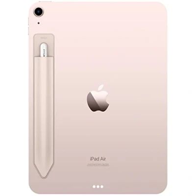 Abbildung von elago Stifthalter Kompatibel mit Apple Pencil USB C, 2. und 1. Generation, Starke Klebehülle, Befestigung an Tablet Hülle, PU Leder weiches Lycra Material (Sand Rosa)