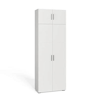 Abbildung von Vicco Aktenschrank Ingo, Weiß, 80 x 223 cm mit Schrankaufsatz