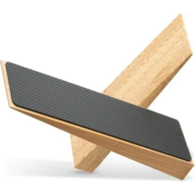 Abbildung von Türstopper rutschfest aus 100% FSC Bambus 2er Set Türkeil Holz Fester boden mit Gummi Türkeile für alle Böden Holzkeile Arten von Türen Door stopper