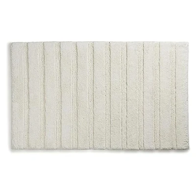 Abbildung von Kela Badematte Megan, 80 cm x 50 cm, 100% Baumwolle, Offwhite, rutschhemmend, waschbar bis 30 C, geeignet für Fußbodenheizung, 23581