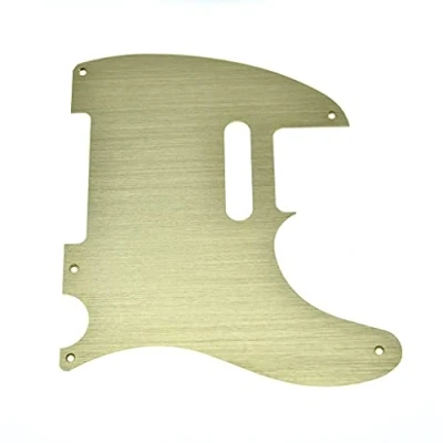 Abbildung von KAISH Pickguard TL aus eloxiertem Aluminium, 5 Löcher, für USA/Mexiko, Telecaster, Gold