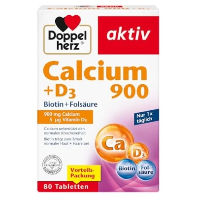 Abbildung von Doppelherz Calcium 900+d3 Tabletten 80 St