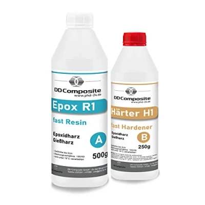 Abbildung von DD Composite Epoxidharz 500g Epox R1 + 250g Härter H1 fast bis 2cm