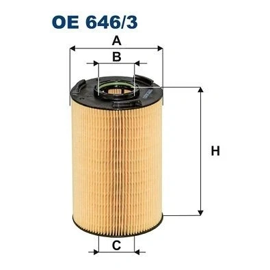 Abbildung von FILTRON OE 646/3 Ölfilter Filtereinsatz MAN: TGX, TGS