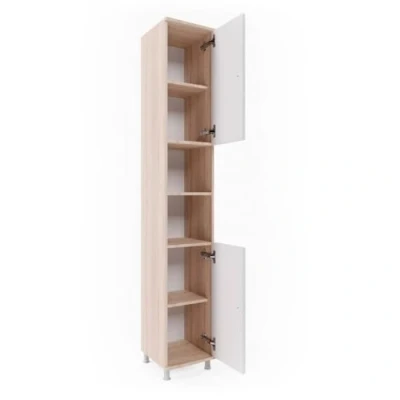 Abbildung von Vicco Hochschrank Fynn, Weiß/Sonoma, 30 x 190 cm