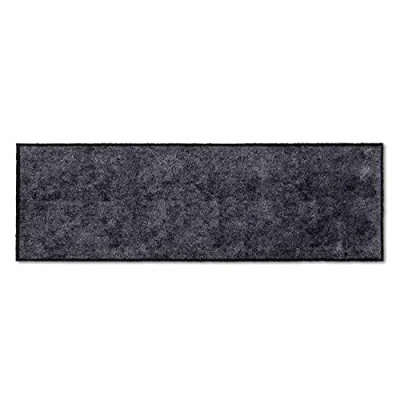 Abbildung von ASTRA Flauschige Sauberlaufmatte weich Pure &amp; Soft Herzlich Willkommen grau 50 x 150 cm Waschbarer Küchenteppich innen Türmatte strapazierfähig