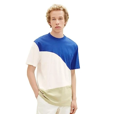 Abbildung von TOM Tailor Denim Tshirt print, Herren, Größe: XL, Shiny royal blue