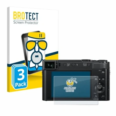 Abbildung von BROTECT Entspiegelungs Schutzglas für Panasonic Lumix DC TZ202D (3 Stück) Schutz Folie Panzerfolie Glas Matt [Extrem Kratzfest 9H, Anti Reflex]