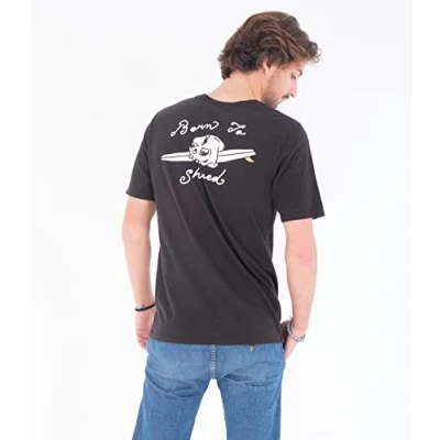 Abbildung von Hurley Herren Evd Wash Born to Shred Pkt Tee Ss T Shirt, schwarz, S