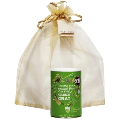 Abbildung von GUSTONE. One&amp;Only Green Chai Powder mit Matcha 250g Dose Geschenkset
