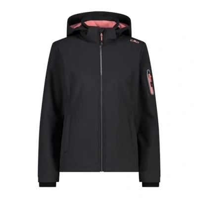 Abbildung von CMP Woman Jacket ZIP HOOD Softshelljacke, Damen, Größe: 36, Antracite/lotus
