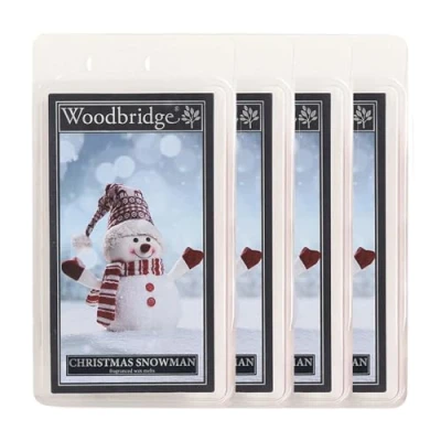 Abbildung von Woodbridge Duftwachs für Duftlampe 4er Set Christmas Snowman Winter 8 Wax Melts Raumduft Aromatherapie 10h Duftdauer je Melt (68g)