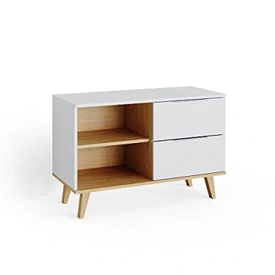 Abbildung von Vicco Kommode Nautica, Weiß/Sonoma, 90 x 61 cm