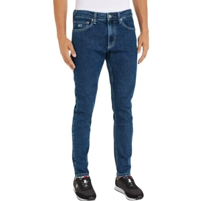 Abbildung von Tommy Jeans Herren Hose Scanton Slim Fit, Blau (Denim Medium), 28W/34L